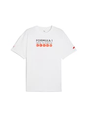 Puma White Mens F1 Drive to Survive Graphic T-Shirt - Image 2 of 2