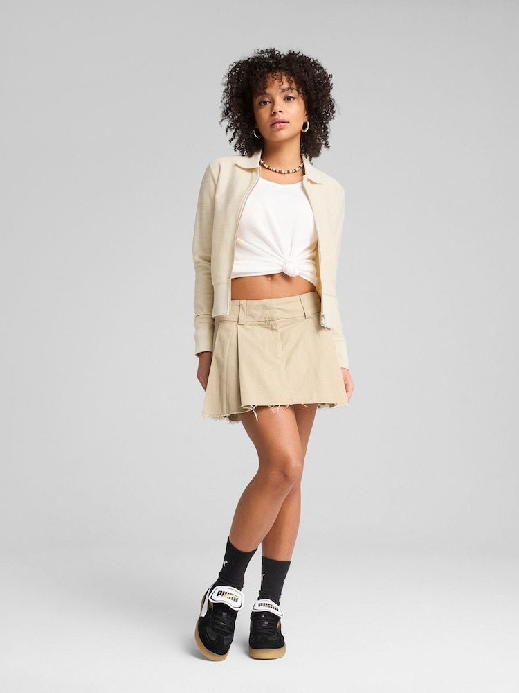 Puma Cream Womens Premium Essential Knitted Cardigan - Image 2 of 5
