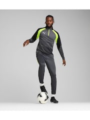 Puma Grey Mens Individual Liga Quarter Zip Long Sleeve Top - Image 1 of 5