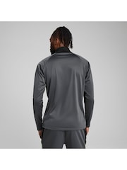 Puma Grey Mens Individual Liga Quarter Zip Long Sleeve Top - Image 2 of 5