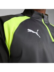 Puma Grey Mens Individual Liga Quarter Zip Long Sleeve Top - Image 4 of 5