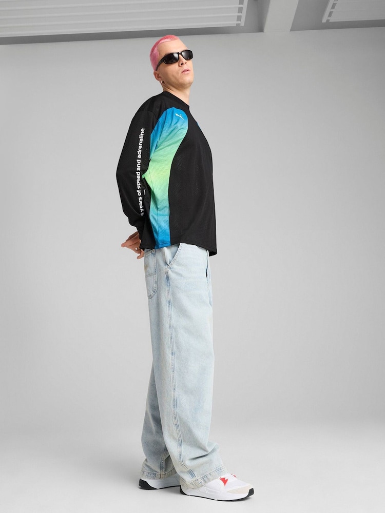 Puma Black Oversized Mens F1 Long Sleeve T-Shirt - Image 1 of 3