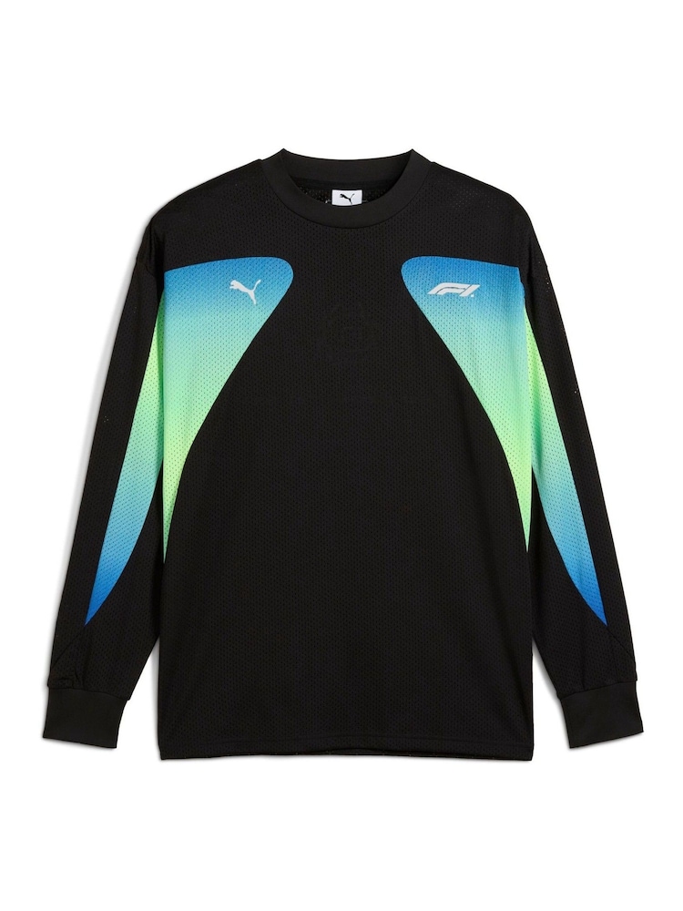 Puma Black Oversized Mens F1 Long Sleeve T-Shirt - Image 2 of 3