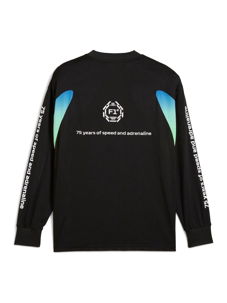 Puma Black Oversized Mens F1 Long Sleeve T-Shirt - Image 3 of 3