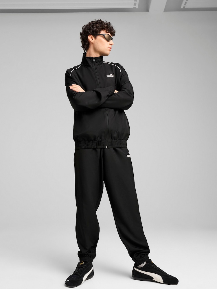 Puma Black Mens Woven Piping Tracksuit - Image 1 of 2