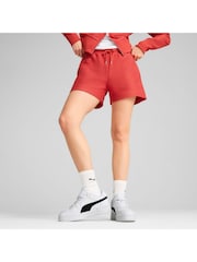Puma Red Womens Premium Essentials A-Line 4' Jacquard Shorts - Image 3 of 7