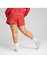 Puma Red Womens Premium Essentials A-Line 4' Jacquard Shorts - Image 5 of 7