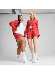 Puma Red Womens Premium Essentials A-Line 4' Jacquard Shorts - Image 7 of 7