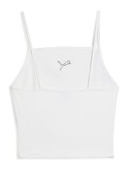 Puma White Womens Wardrobe Essentials Ribbed Tank Top - Image 4 of 4