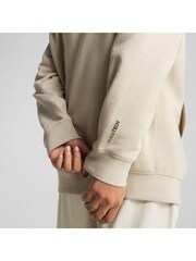 Puma Brown Mens Tech Deltaknit Relaxed Hoodie - Image 5 of 7