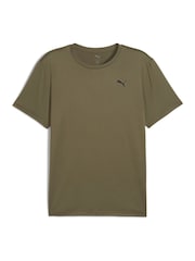 Puma Green Mens Tad Essentials Solid Cat T-Shirt - Image 2 of 2