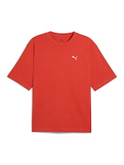 Puma Red Mens Wardrobe Ess Boxy T-Shirt - Image 3 of 3