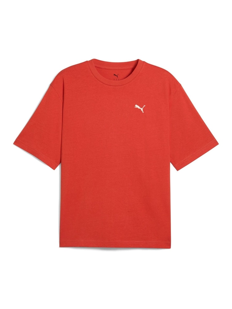 Puma Red Mens Wardrobe Ess Boxy T-Shirt - Image 3 of 3