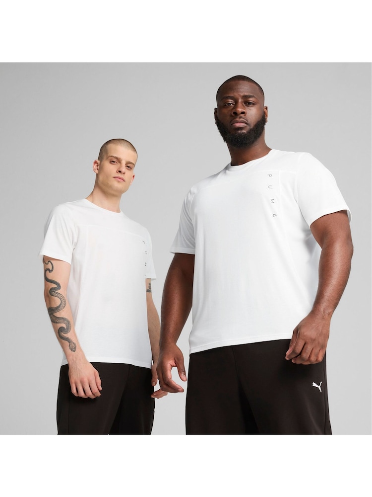 Puma White Mens Tad Tech Triblend T-Shirt - Image 2 of 7