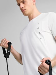 Puma White Mens Tad Tech Triblend T-Shirt - Image 6 of 7