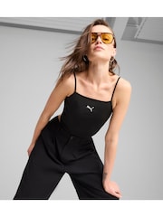 Puma Black Womens Wardrobe Essentials Ribbed Tank Top - Image 1 of 5