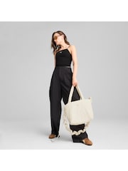 Puma Black Womens Wardrobe Essentials Ribbed Tank Top - Image 3 of 5