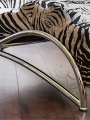 Rockett St George Zebra Woven Black Cream Lounge Chair - Image 5 of 9