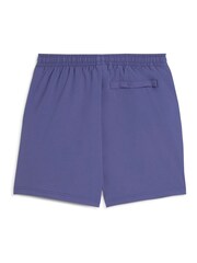 Puma Blue Mens Wardrobe Essential Seersucker Relaxed Shorts - Image 4 of 5