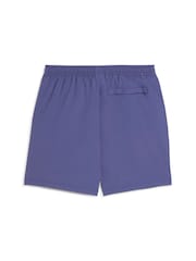 Puma Blue Mens Wardrobe Essential Seersucker Relaxed Shorts - Image 5 of 5