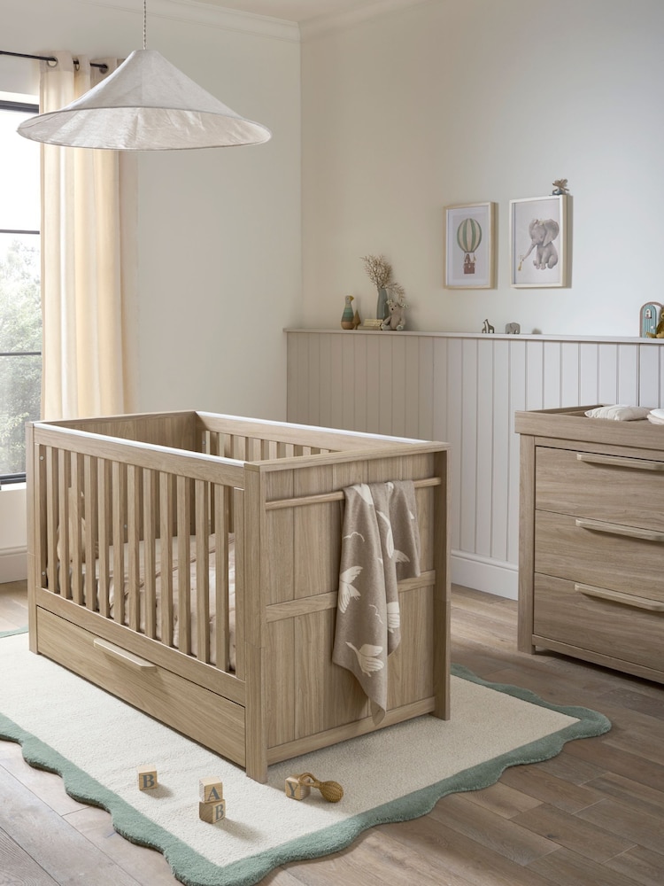 Mamas & Papas Natural Oak Franklin 2 Piece Nursery Furniture Set - Image 1 of 9