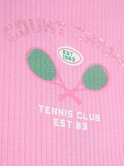 River Island Pink Girls Tank Tops 2 Pack - Image 4 of 4
