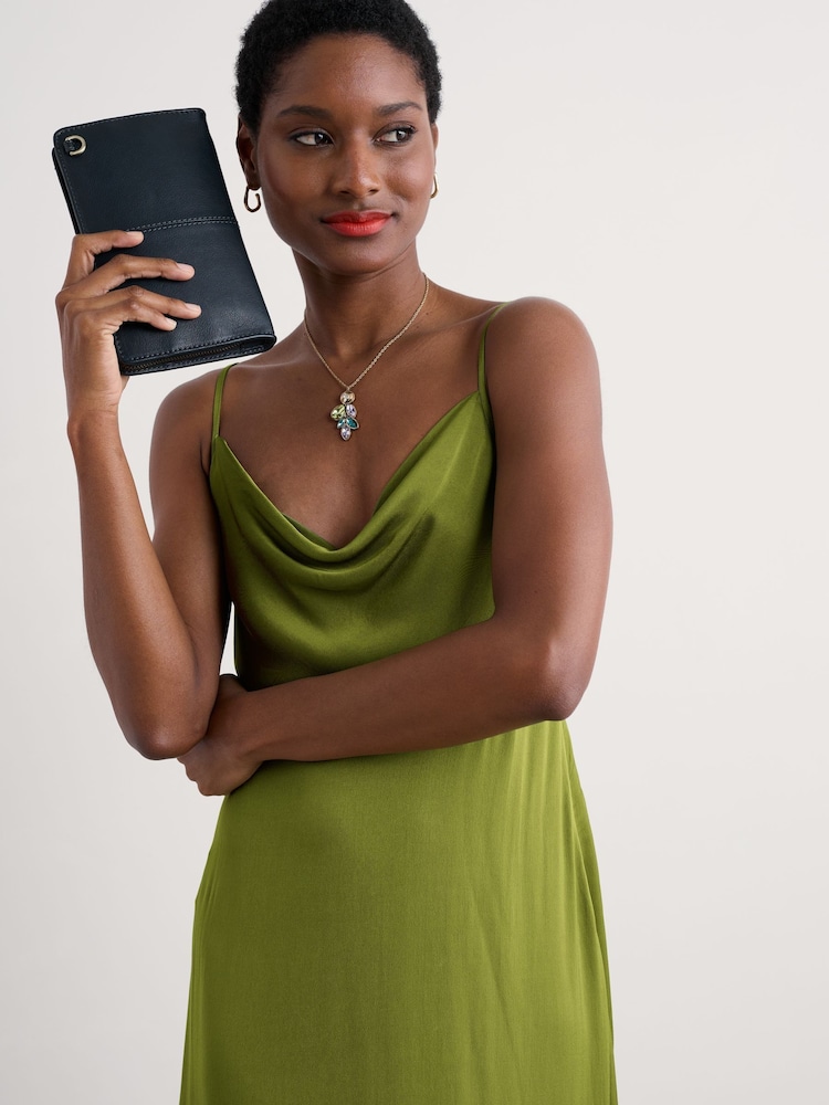 Seasalt Cornwall Green Petite Housel Bay Satin Cami Dress - Image 2 of 5