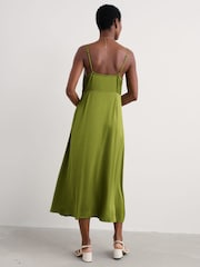 Seasalt Cornwall Green Petite Housel Bay Satin Cami Dress - Image 3 of 5