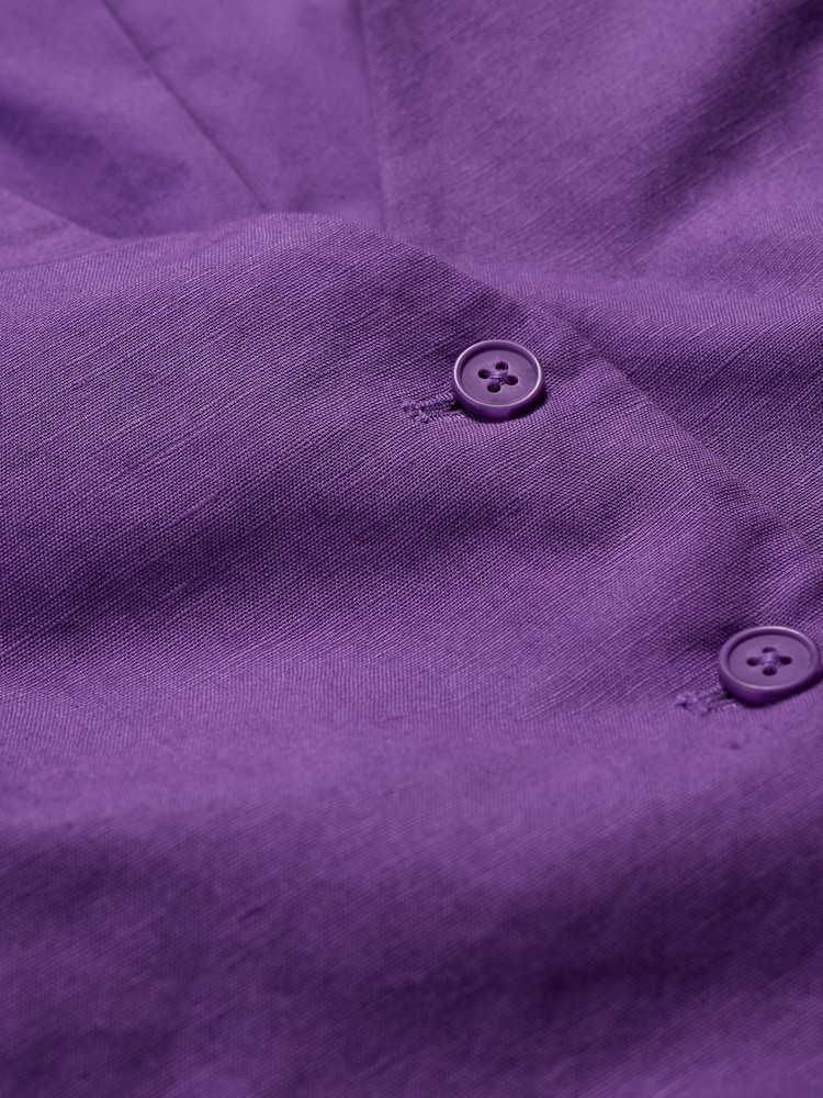 Seasalt Cornwall Purple Erica Linen Blend Waistcoat - Image 5 of 5