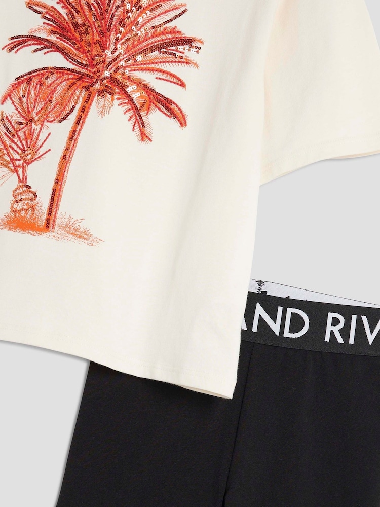 River Island - T-shirt ajusté - Gris chiné