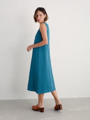 Seasalt Cornwall Blue Teal Helleborine Above-Ankle Dress - Image 2 of 5