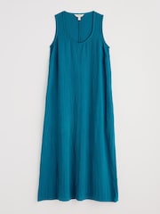 Seasalt Cornwall Blue Teal Helleborine Above-Ankle Dress - Image 4 of 5