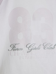 River Island Purple Girls 100% Cotton Crop T-Shirt and Runner Skirt Set - Image 4 of 5