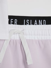 River Island Purple Girls 100% Cotton Crop T-Shirt and Runner Skirt Set - Image 5 of 5