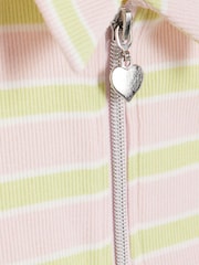 River Island Pink Girls Stripe Shorts Set - Image 4 of 5