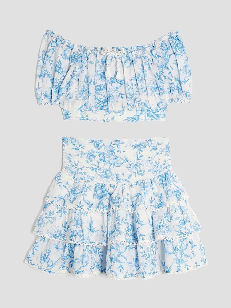 River Island Blue Girls Skirt Set - Image 1 of 4 River Island Blue Girls Skirt Set - Image 1 of 4