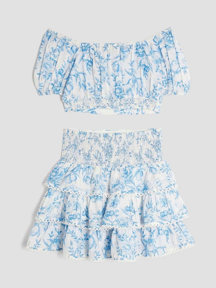 River Island Blue Girls Skirt Set - Image 2 of 4 River Island Blue Girls Skirt Set - Image 2 of 4