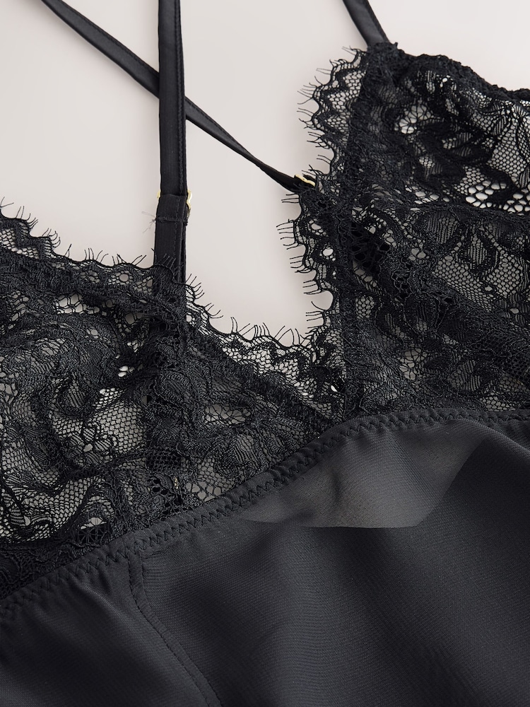 Black Glamour Lace Slip Dress - Image 8 of 8 Black Glamour Lace Slip Dress - Image 8 of 8