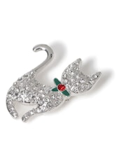 Aela Silver Tone Christmas Cat Brooch - Image 3 of 3