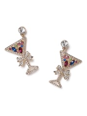 Aela Gold Tone Christmas Cocktail Drop Earrings - Image 1 of 2