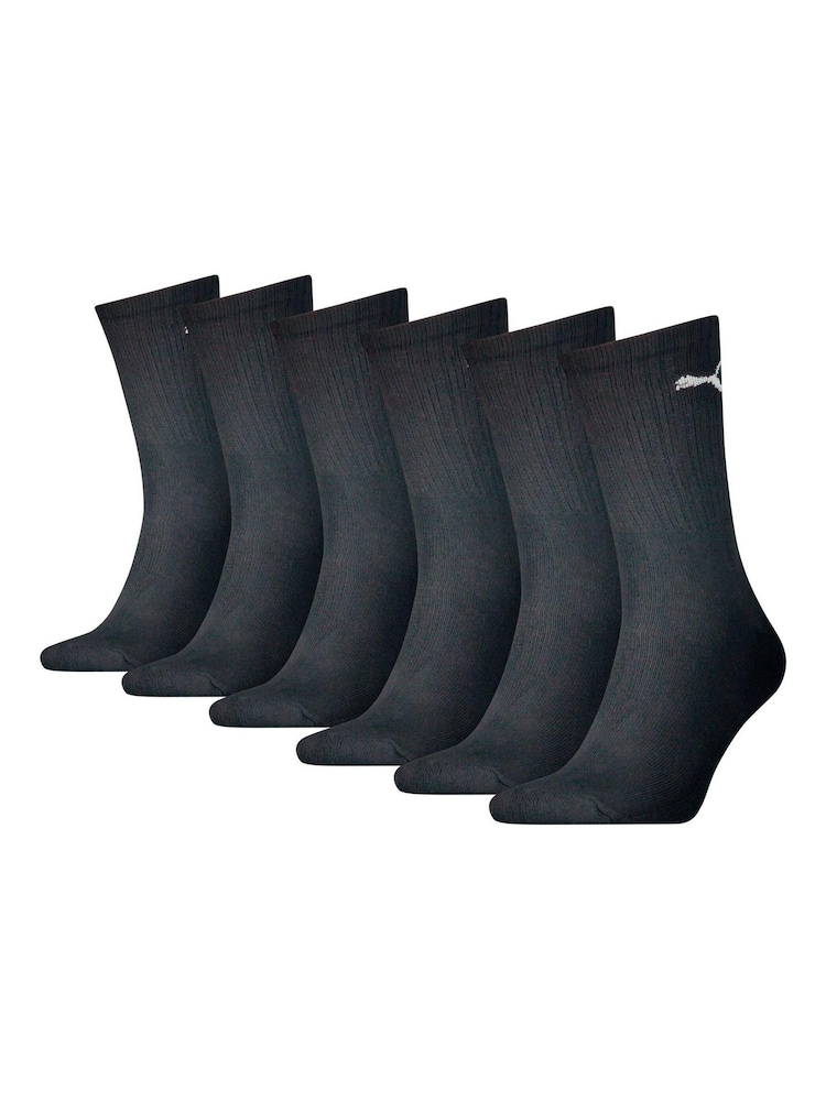 Puma Black Crew Socks 6 Pack - Image 1 of 1