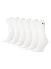 Puma White Crew Socks 6 Pack - Image 1 of 1