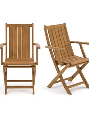La Redoute Intérieurs Set of 2 Acacia Palera Acacia Garden Armchairs - Image 1 of 6