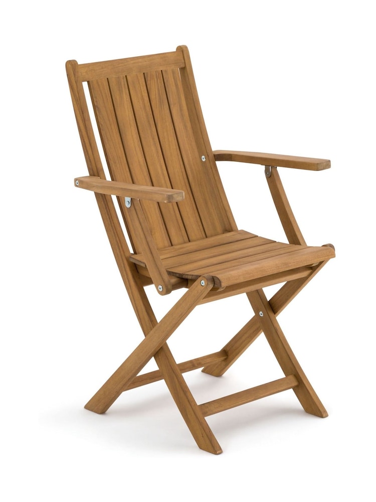 La Redoute Intérieurs Set of 2 Acacia Palera Acacia Garden Armchairs - Image 2 of 6