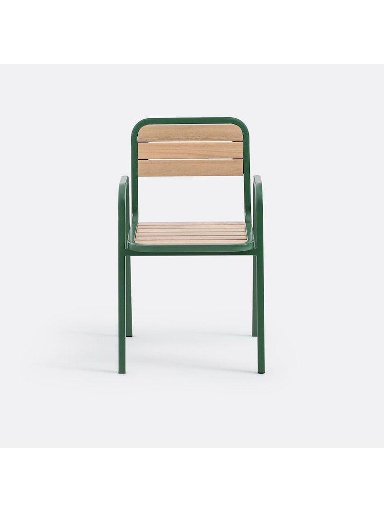 La Redoute Intérieurs Set of 2 Acacia Green Jaja Metal Garden Amchairs - Image 2 of 6