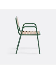La Redoute Intérieurs Set of 2 Acacia Green Jaja Metal Garden Amchairs - Image 3 of 6