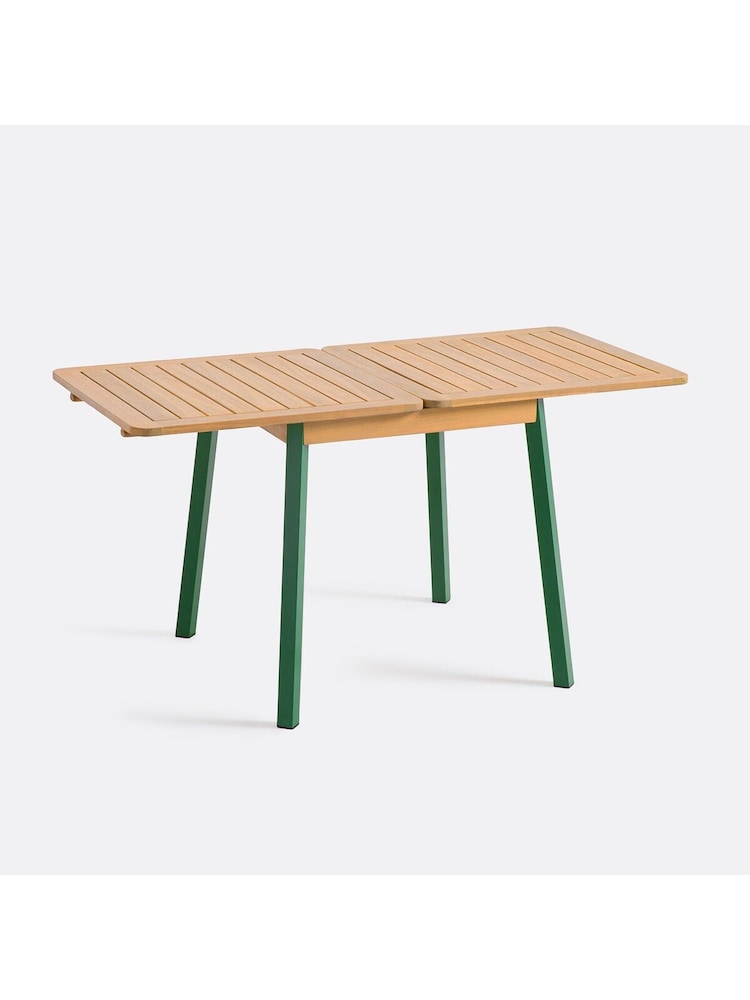 La Redoute Intérieurs Acacia Green Jaja Steel and Extendable Garden Table - Image 1 of 5