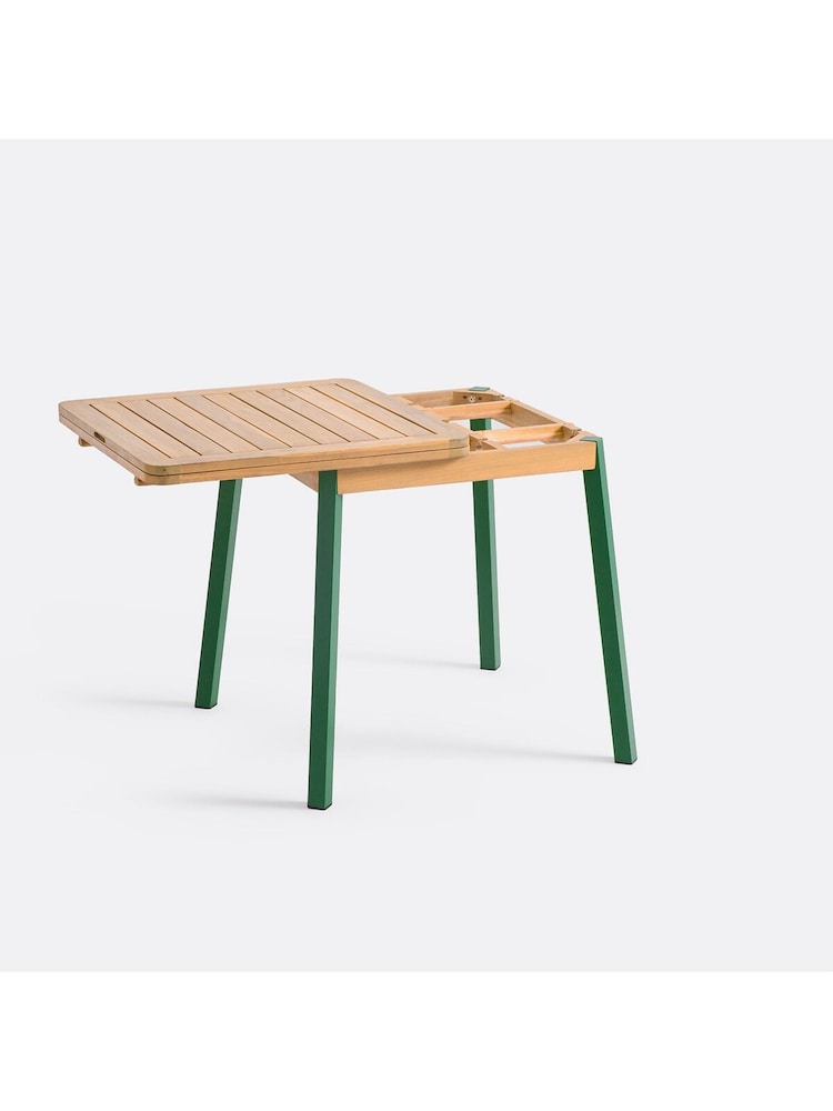 La Redoute Intérieurs Acacia Green Jaja Steel and Extendable Garden Table - Image 2 of 5