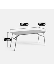 La Redoute Intérieurs Green Hanso Steel Garden Table - Image 5 of 5