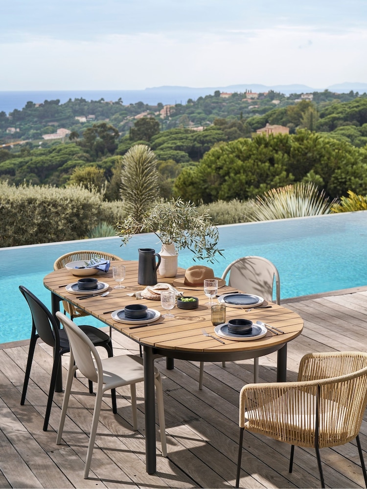 La Redoute Intérieurs Grey Brown Palina Aluminium Extendable Garden Table - Image 1 of 6